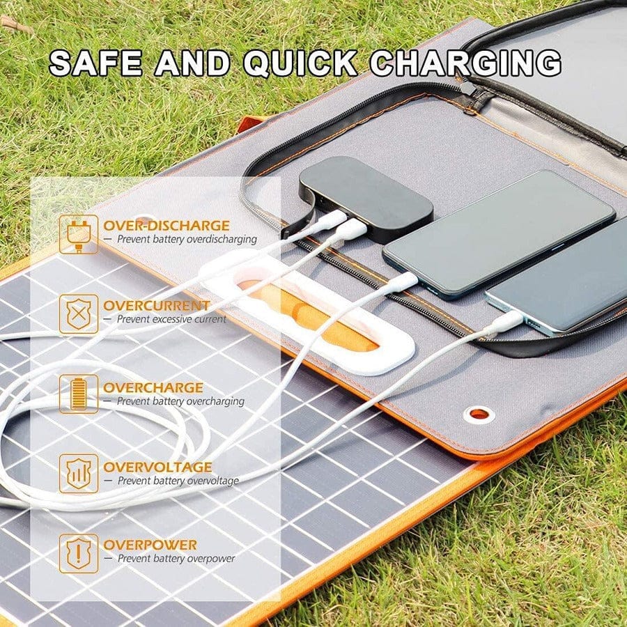 Flashfish TSP100 Foldable Solar Panel | 100W/18V Portable Solar Panels FlashFish