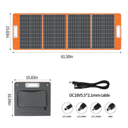 Flashfish TSP100 Foldable Solar Panel | 100W/18V Portable Solar Panels FlashFish