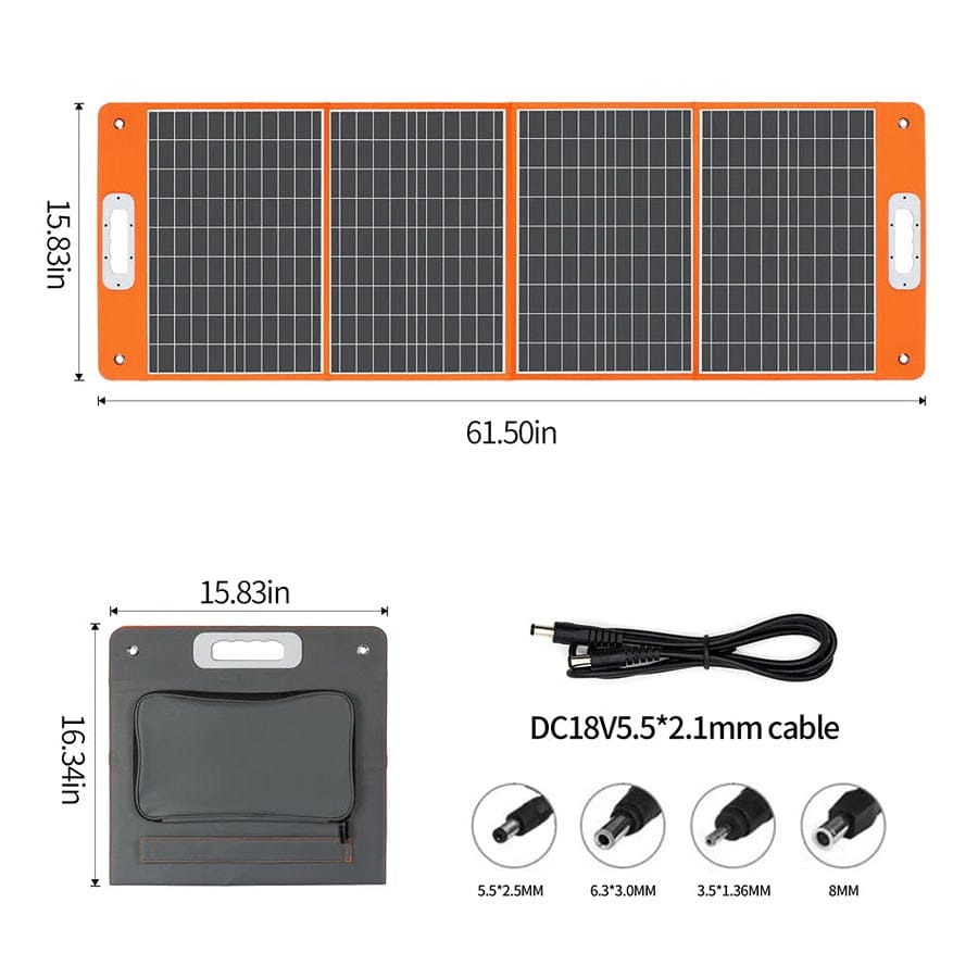 Flashfish TSP100 Foldable Solar Panel | 100W/18V Portable Solar Panels FlashFish
