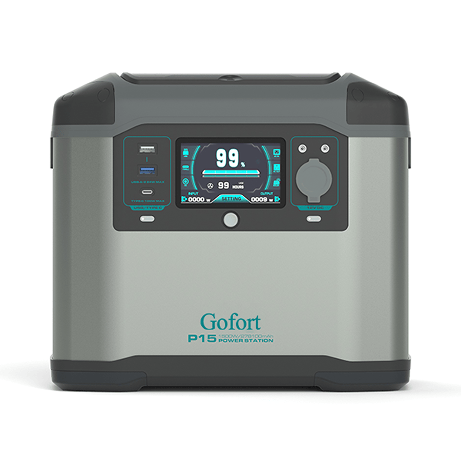 Gofort P15 Portable Backup UPS Power Station | 1500W 1008Wh Solar Generators Gofort