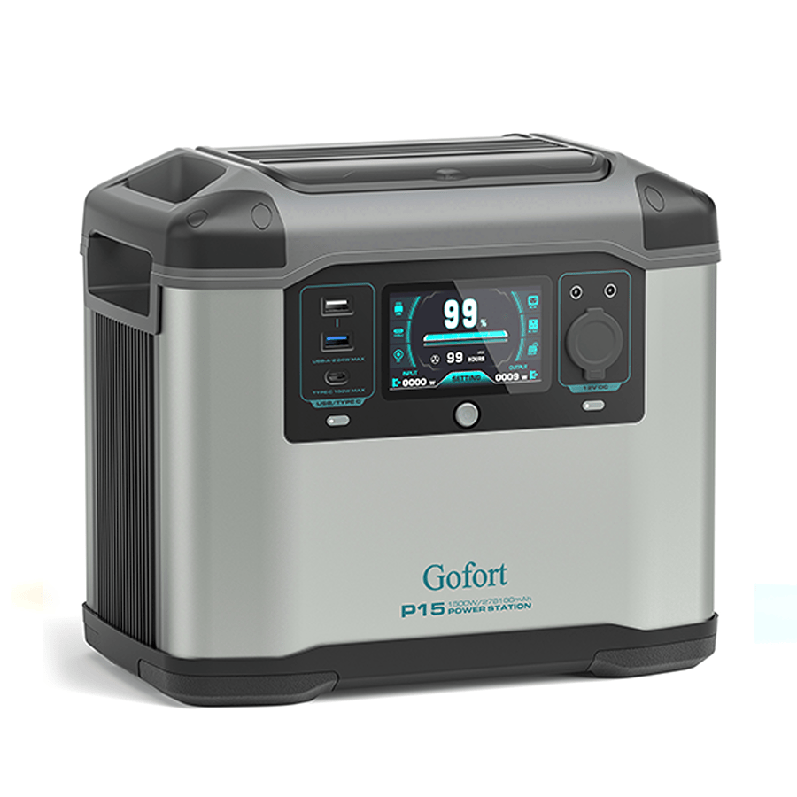Gofort P15 Portable Backup UPS Power Station | 1500W 1008Wh Solar Generators Gofort