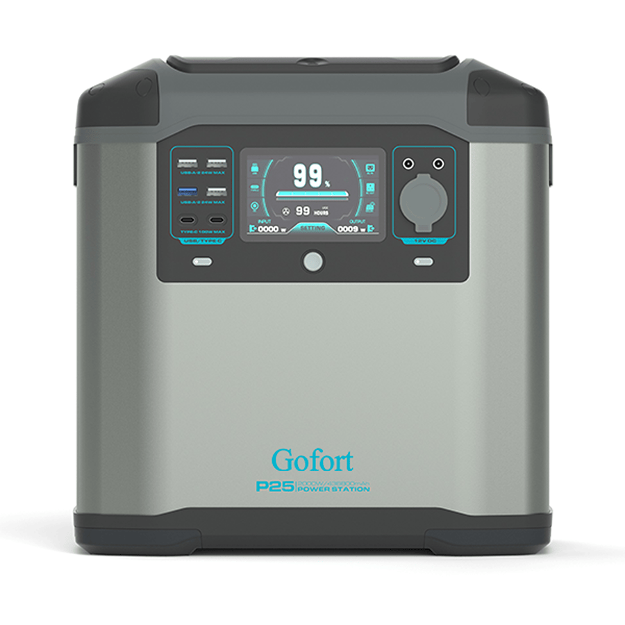 Gofort P25 Portable Backup UPS Power Station | 2000W 1573Wh Solar Generators Gofort
