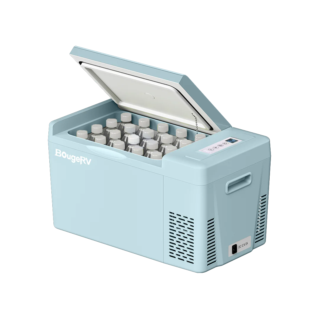 BougeRV 12V 23 Quart Colorful Mint Green Portable Fridge