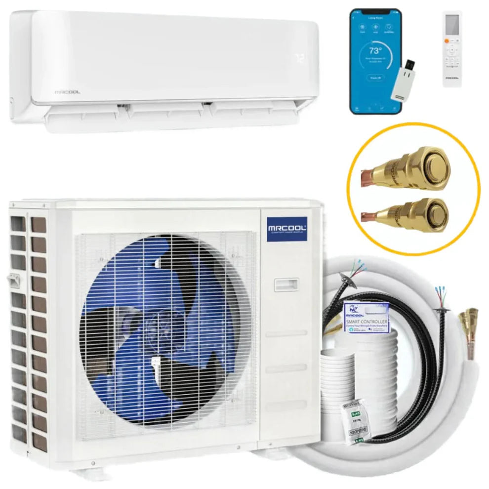 MRCOOL DIY 5th Gen EasyPro 24K BTU Single Zone Mini Split Complete System 230V with 16 ft. DIY Quick Connect Line Set and DIYPRO Cable | System Set