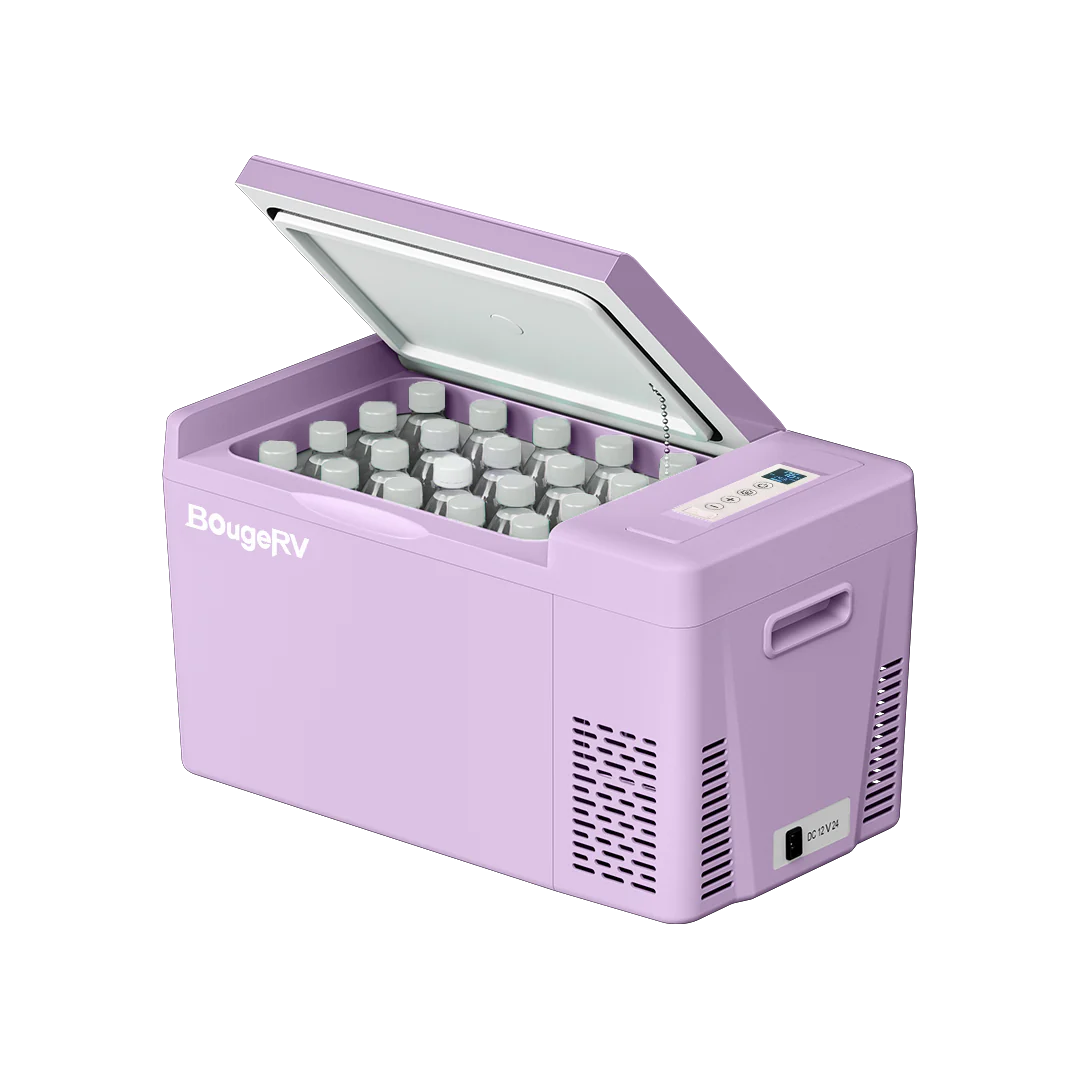BougeRV 12V 23 Quart Colorful Purple Portable Fridge