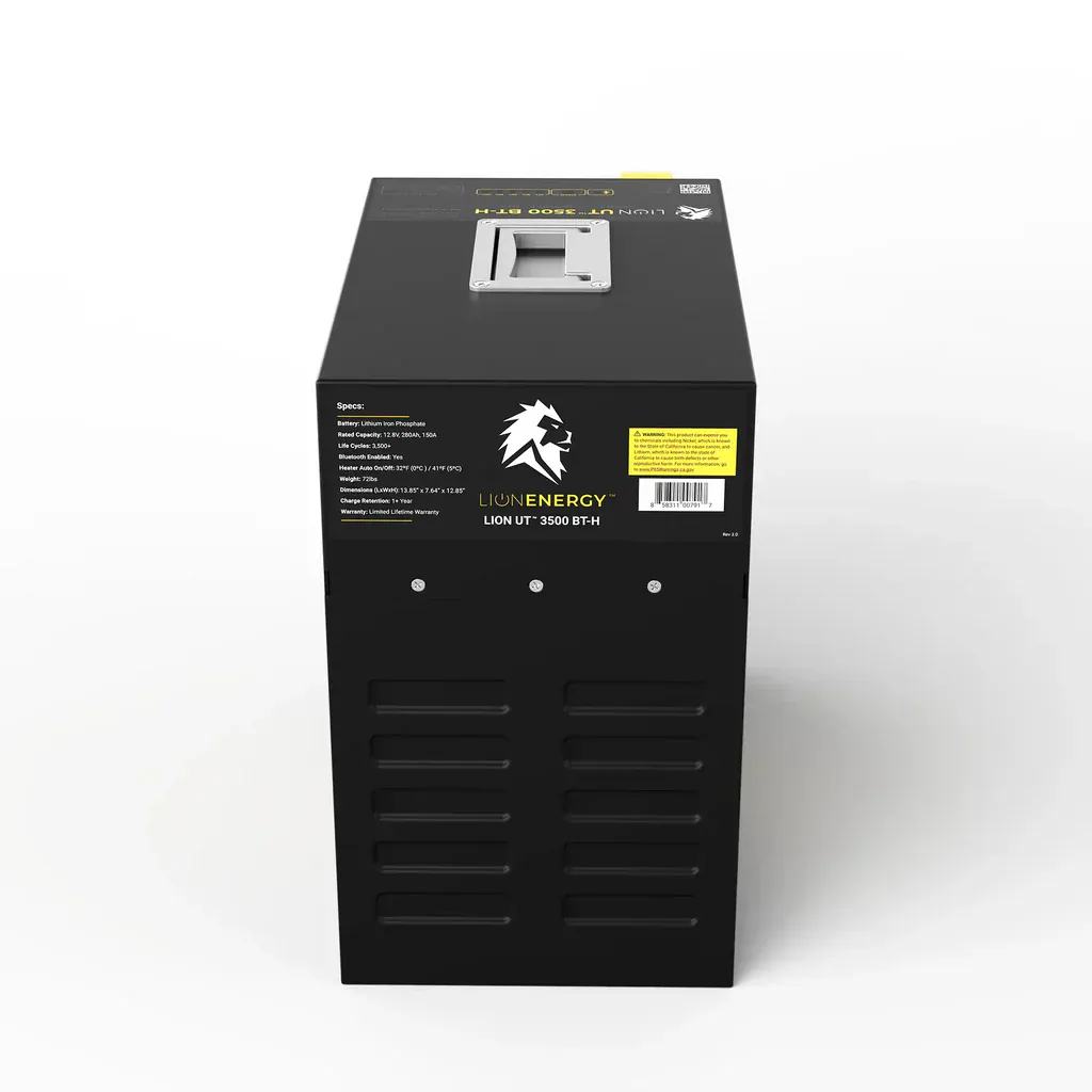 Lion Energy UT™ 3500 HTR - 12V Battery with Heater, 280Ah (3584Wh) LiFePO4, 12.8V Bluetooth Battery Lion Energy