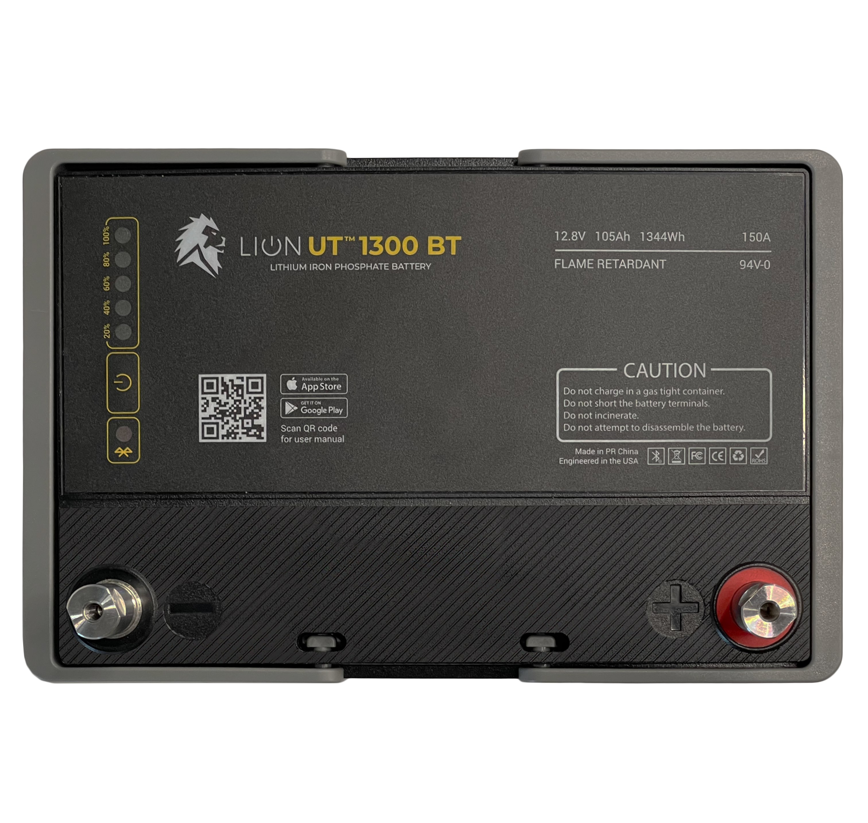 Lion Energy UT 1300 BT Battery (12V, 105Ah, LiFePO4)