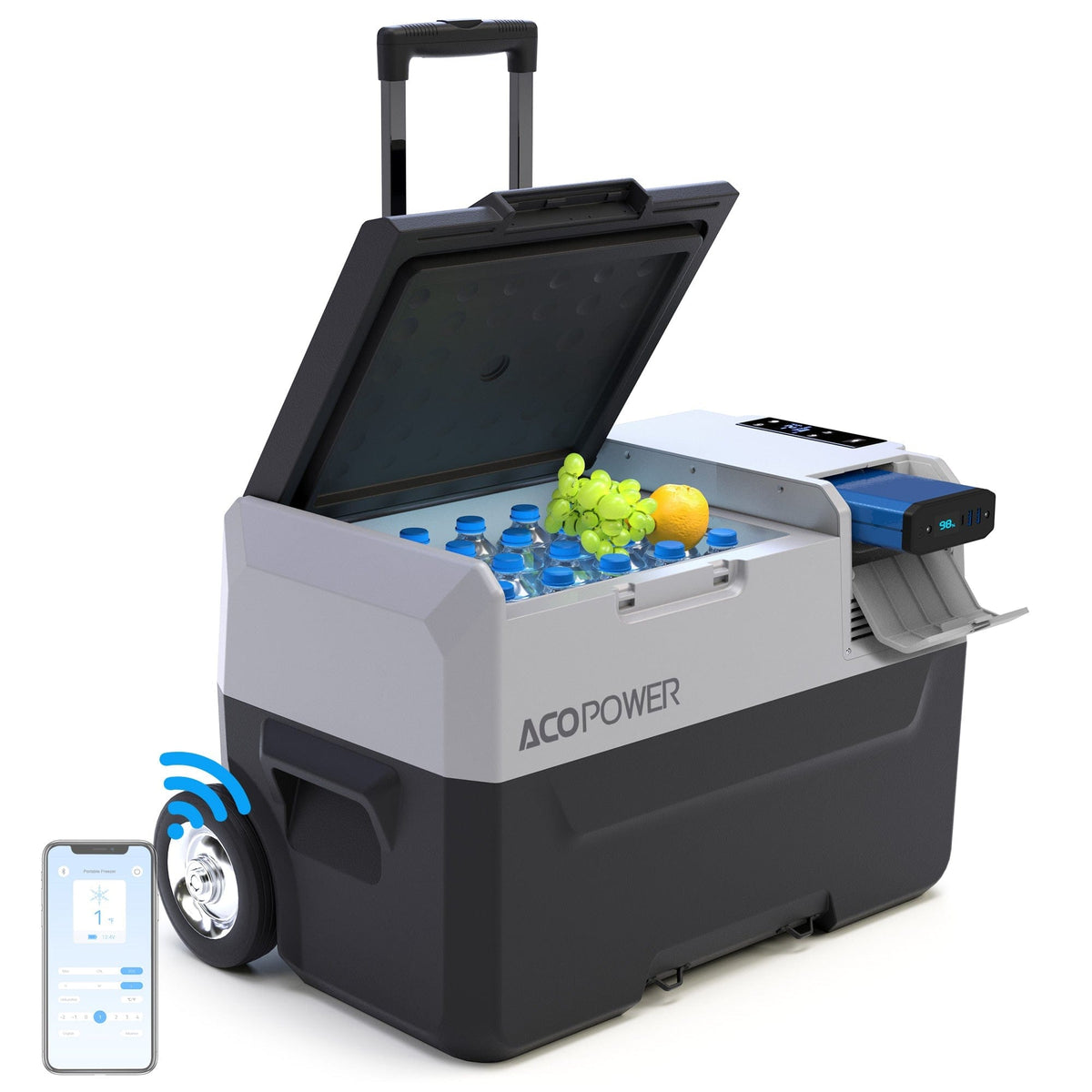 ACOPOWER LionCooler Pro Portable Solar Fridge Freezer, 32 Quarts Coolers Acopower With Battery
