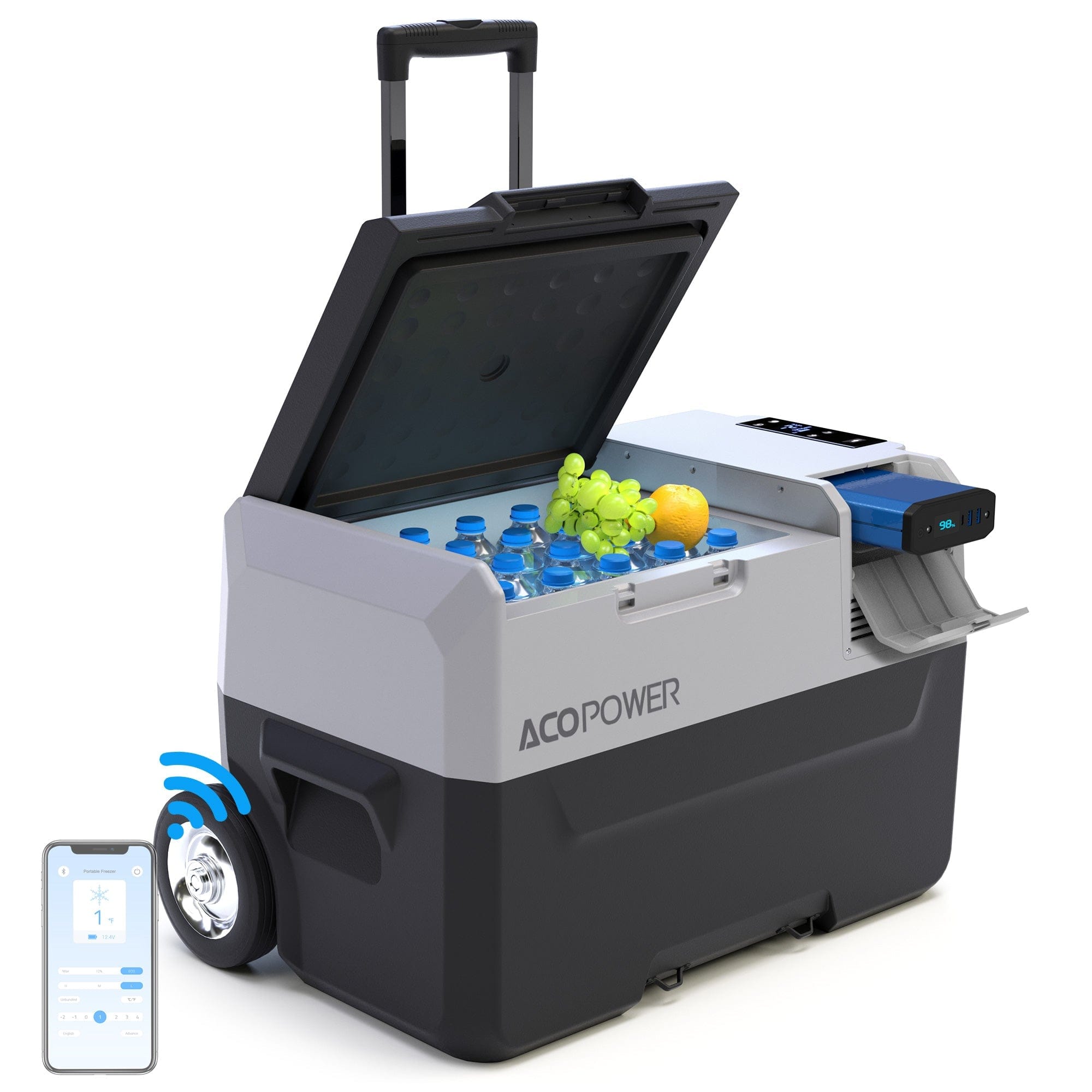 ACOPOWER LionCooler Pro Portable Solar Fridge Freezer, 32 Quarts Coolers Acopower With Battery