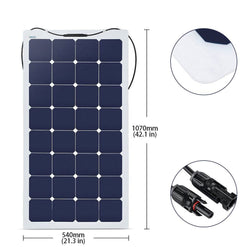 ACOPOWER 440Watts Flexible Solar RV Kit w/ 40A Waterproof Charge Controller Solar Kits Acopower