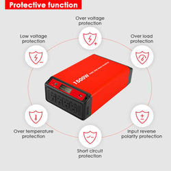 ACOPOWER 1500W Power Inverter 12VDC to 120VAC Off-Grid Inverters Acopower