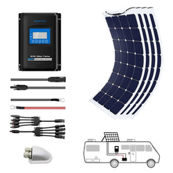 ACOPOWER 440Watts Flexible Solar RV Kit w/ 40A Waterproof Charge Controller Solar Kits Acopower