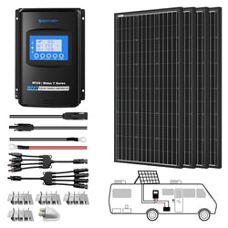 ACOPOWER 400W Mono Solar RV Kits, 40A MPPT Charge Controller (4x100W 40A) Solar Kits Acopower