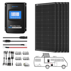 ACOPOWER 500W Mono Solar RV Kits, 40A MPPT Charge Controller (5x100W 40A) Solar Kits Acopower