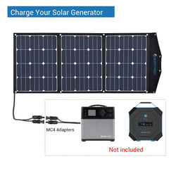 ACOPOWER High Efficiency 90W Tri-Fold Foldable Solar Panel Kit Suitcase Portable Solar Panels Acopower