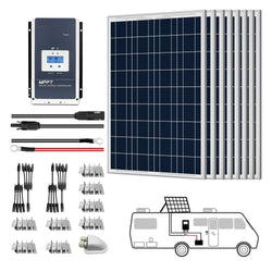 ACOPOWER 8x100W 12V Poly Solar RV Kits, 60A MPPT Charge Controller (800W 60A) Solar Kits Acopower