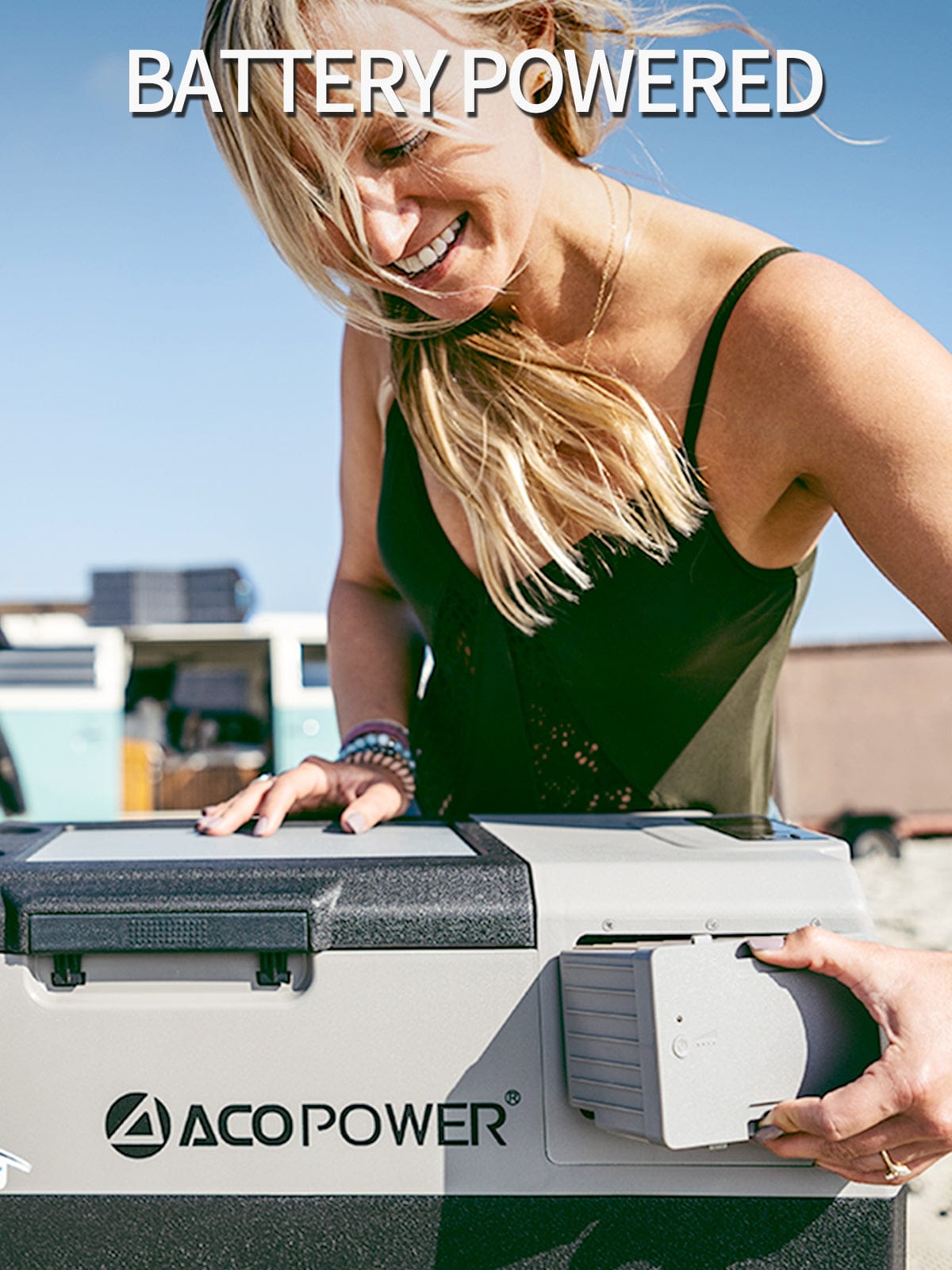 ACOPOWER LionCooler X30A Portable Solar Fridge Freezer, 32 Quarts Coolers Acopower