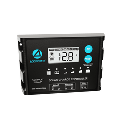ACOPOWER 20A ProteusX Waterproof PWM Solar Charge Controller with Alligator Clips and MC4 Connectors Controllers Acopower