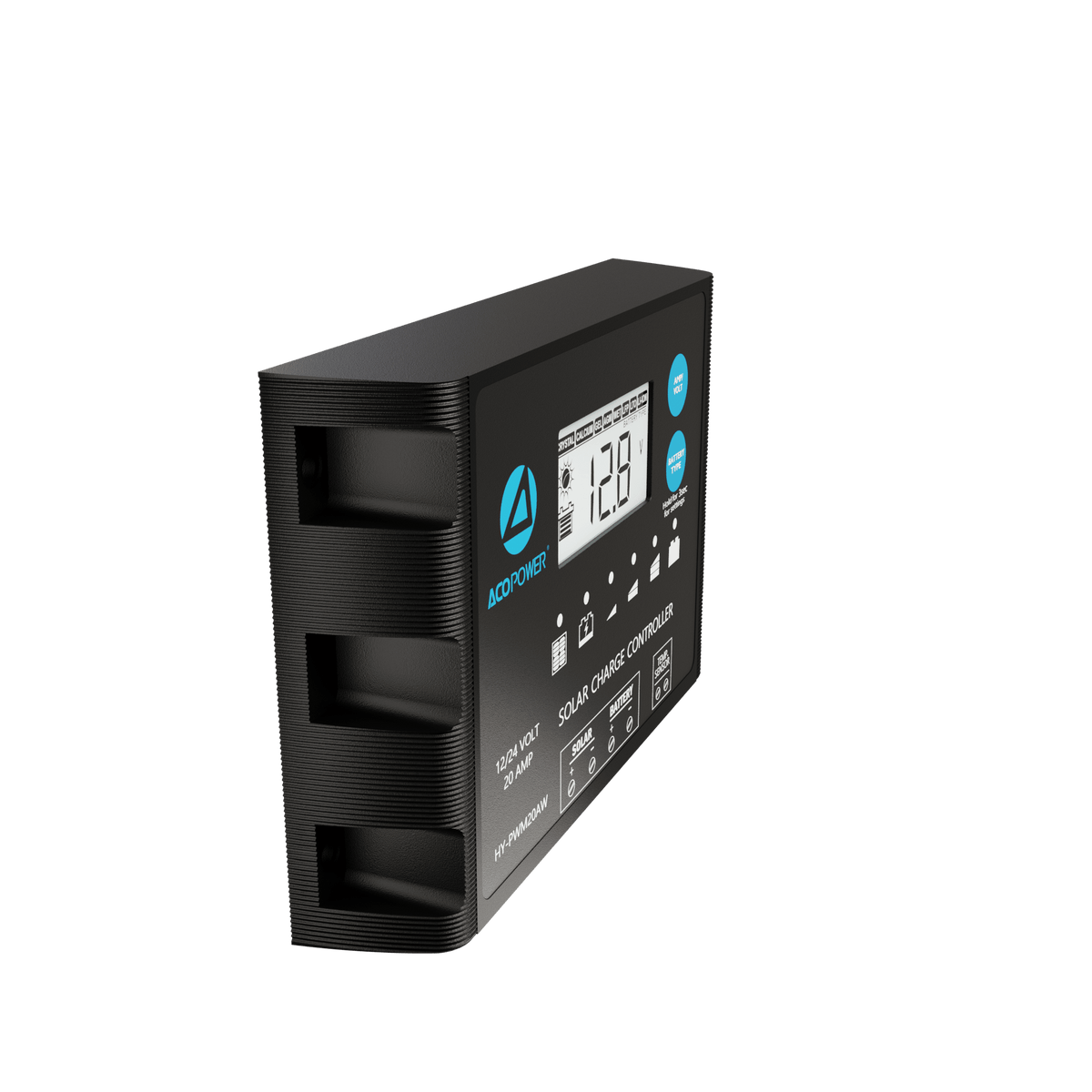 ACOPOWER 20A ProteusX Waterproof PWM Solar Charge Controller Compatible With 8 Battery Types