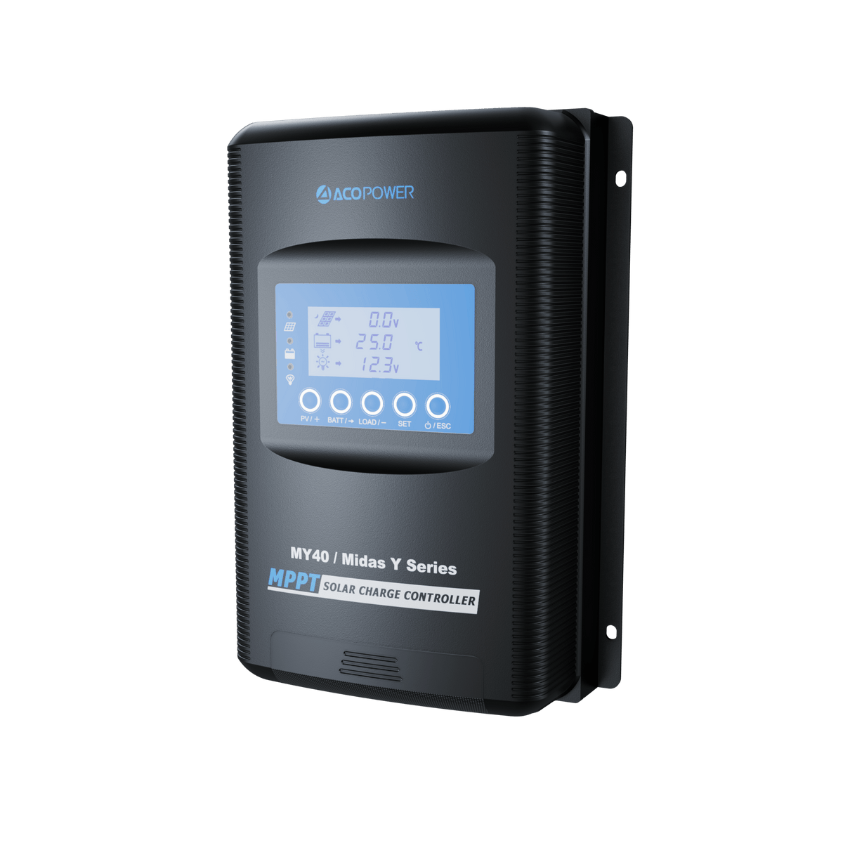 ACOPOWER Midas 40A MPPT Negative Ground Solar Panel Charge Controller LCD Display Controllers Acopower