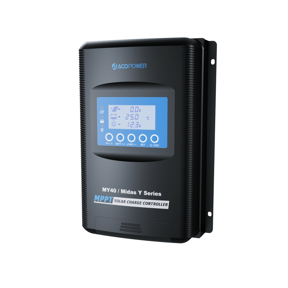 ACOPOWER Midas 40A MPPT Negative Ground Solar Panel Charge Controller LCD Display Controllers Acopower