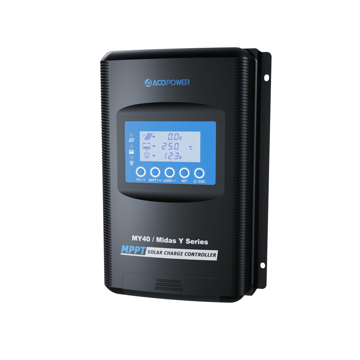ACOPOWER Midas 40A MPPT Negative Ground Solar Panel Charge Controller LCD Display Controllers Acopower