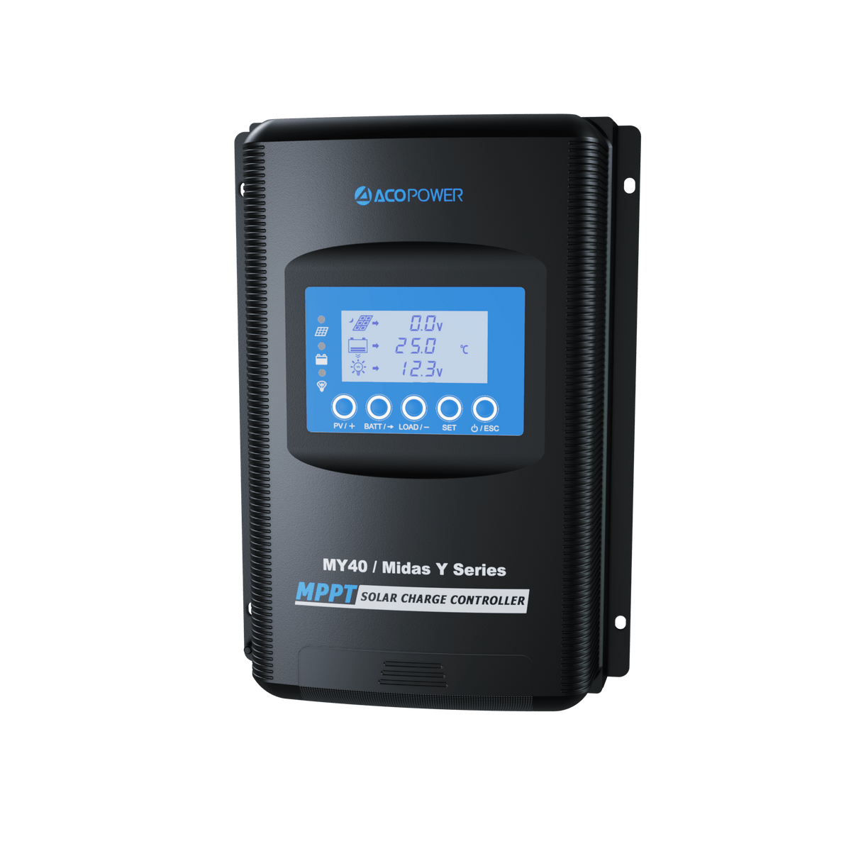 ACOPOWER Midas 40A MPPT Negative Ground Solar Panel Charge Controller LCD Display Controllers Acopower
