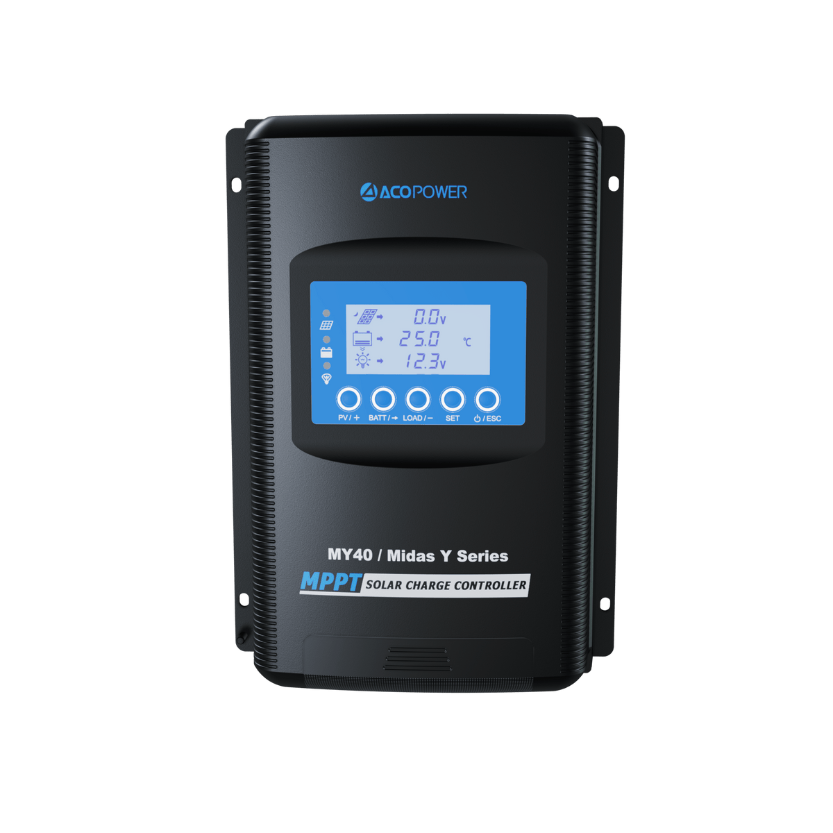 ACOPOWER Midas 40A MPPT Negative Ground Solar Panel Charge Controller LCD Display Controllers Acopower
