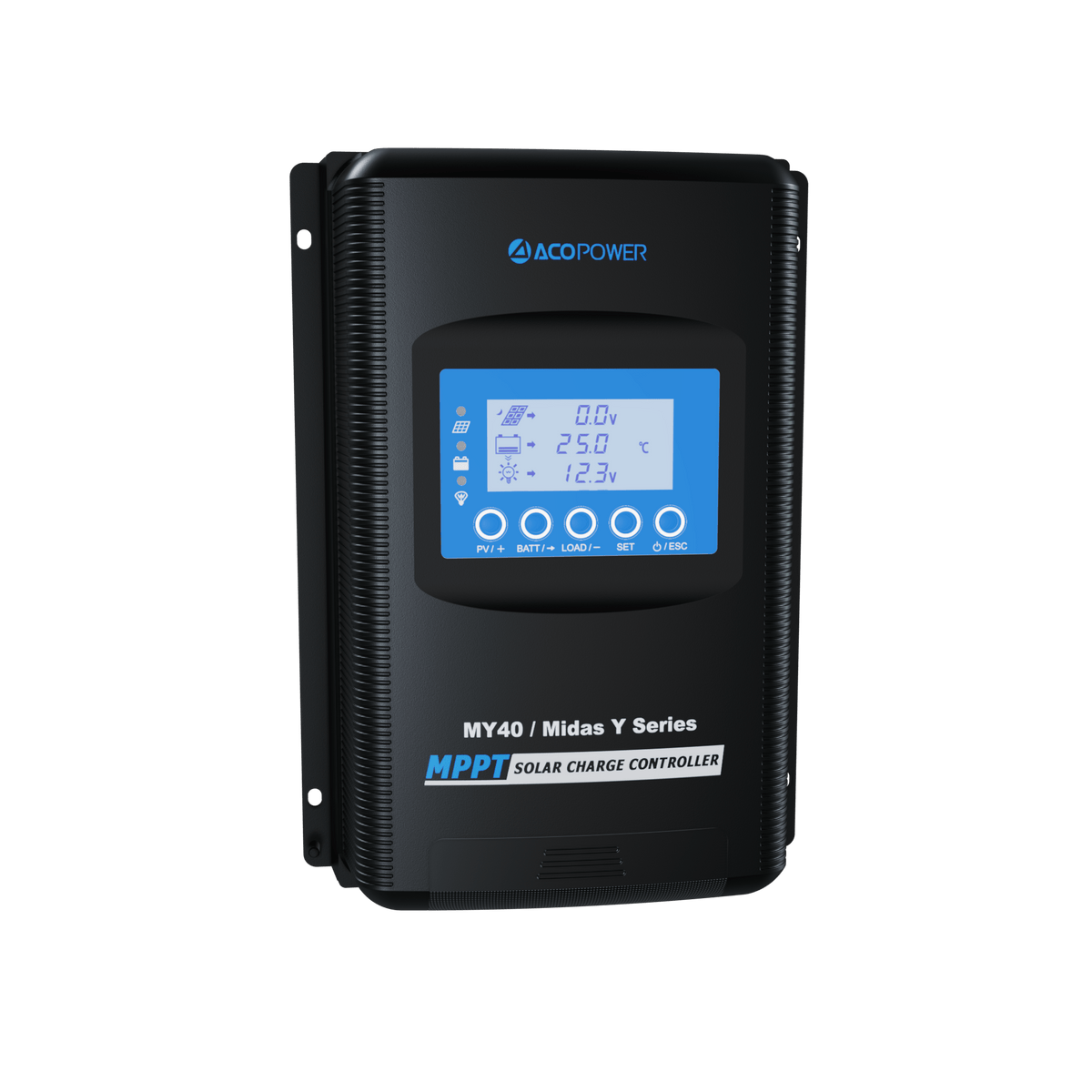 ACOPOWER Midas 40A MPPT Negative Ground Solar Panel Charge Controller LCD Display Controllers Acopower