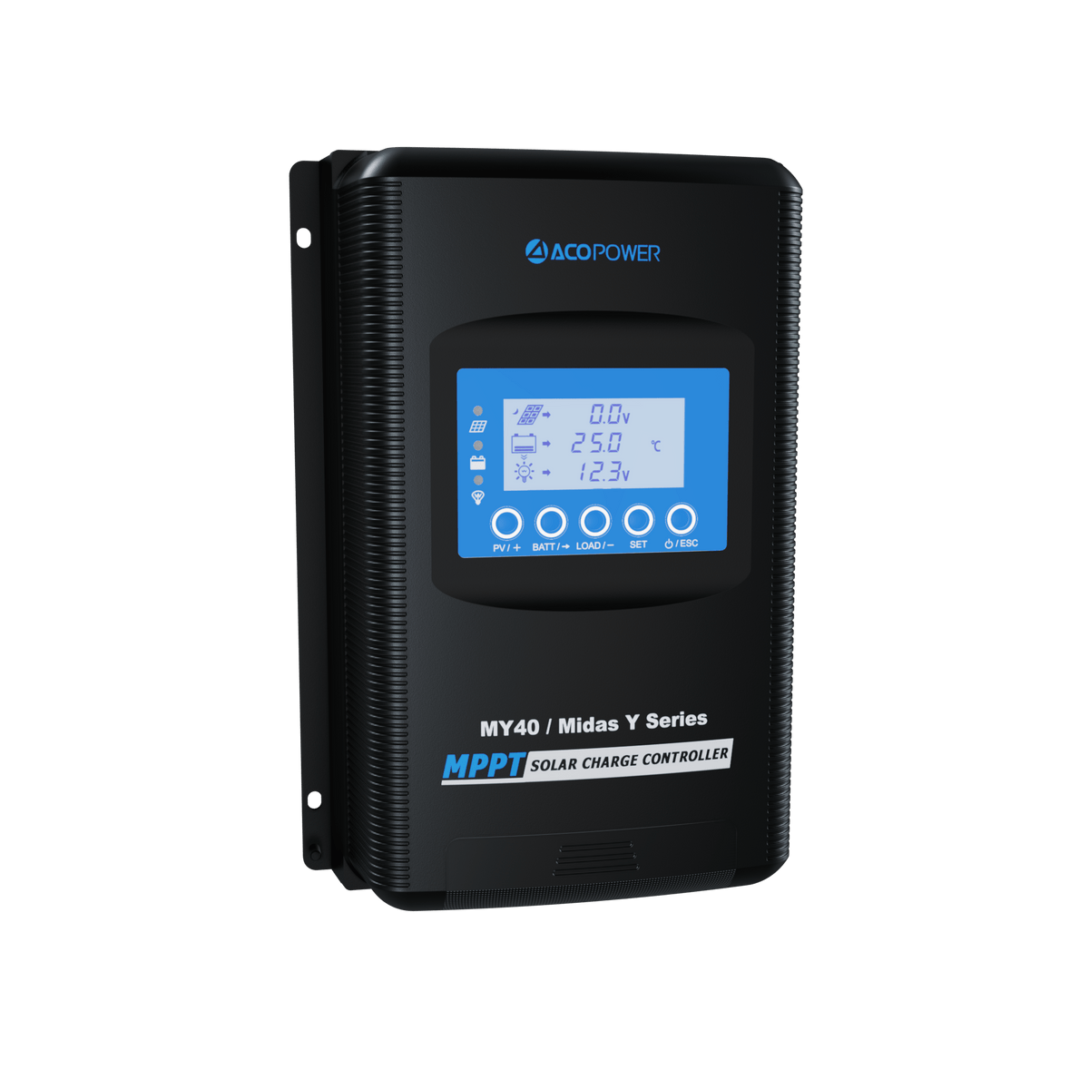 ACOPOWER Midas 40A MPPT Negative Ground Solar Panel Charge Controller LCD Display Controllers Acopower