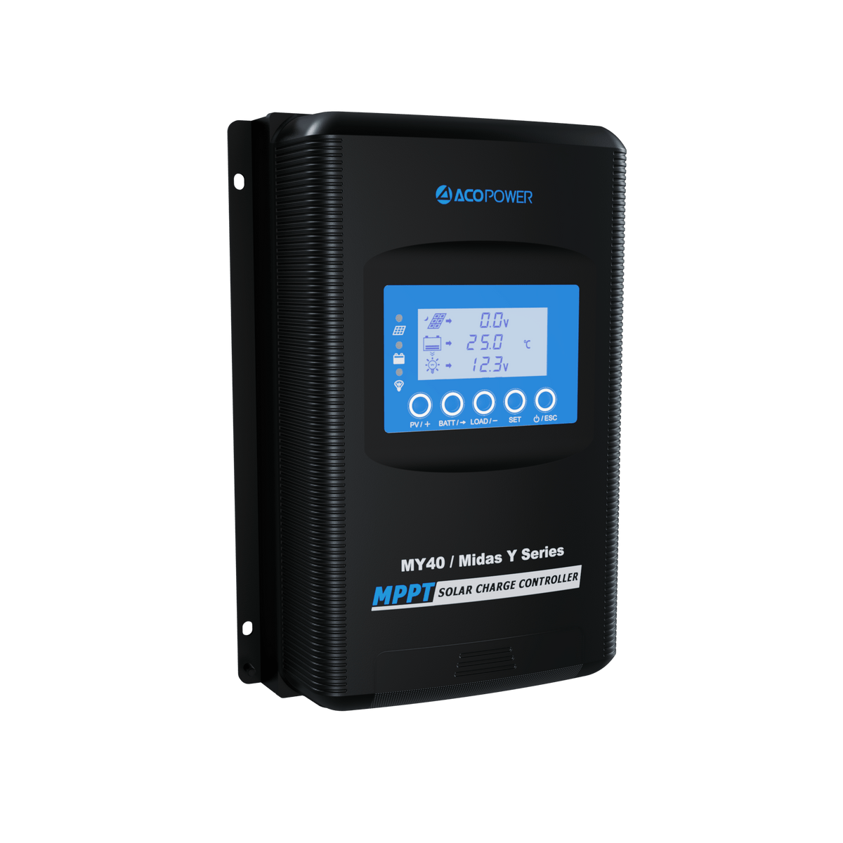 ACOPOWER Midas 40A MPPT Negative Ground Solar Panel Charge Controller LCD Display Controllers Acopower