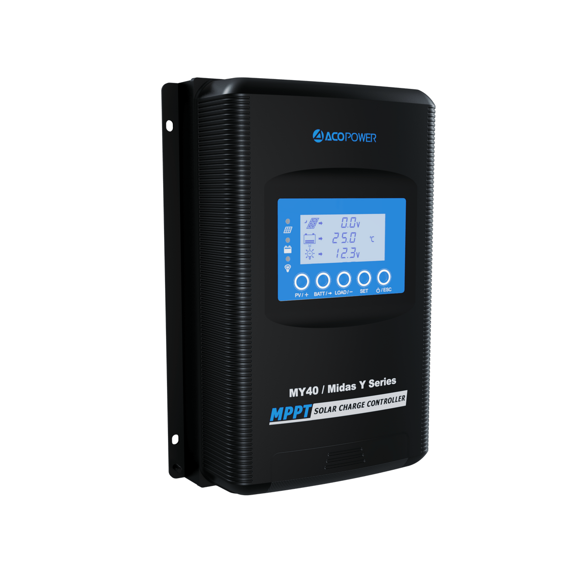 ACOPOWER Midas 40A MPPT Negative Ground Solar Panel Charge Controller LCD Display Controllers Acopower