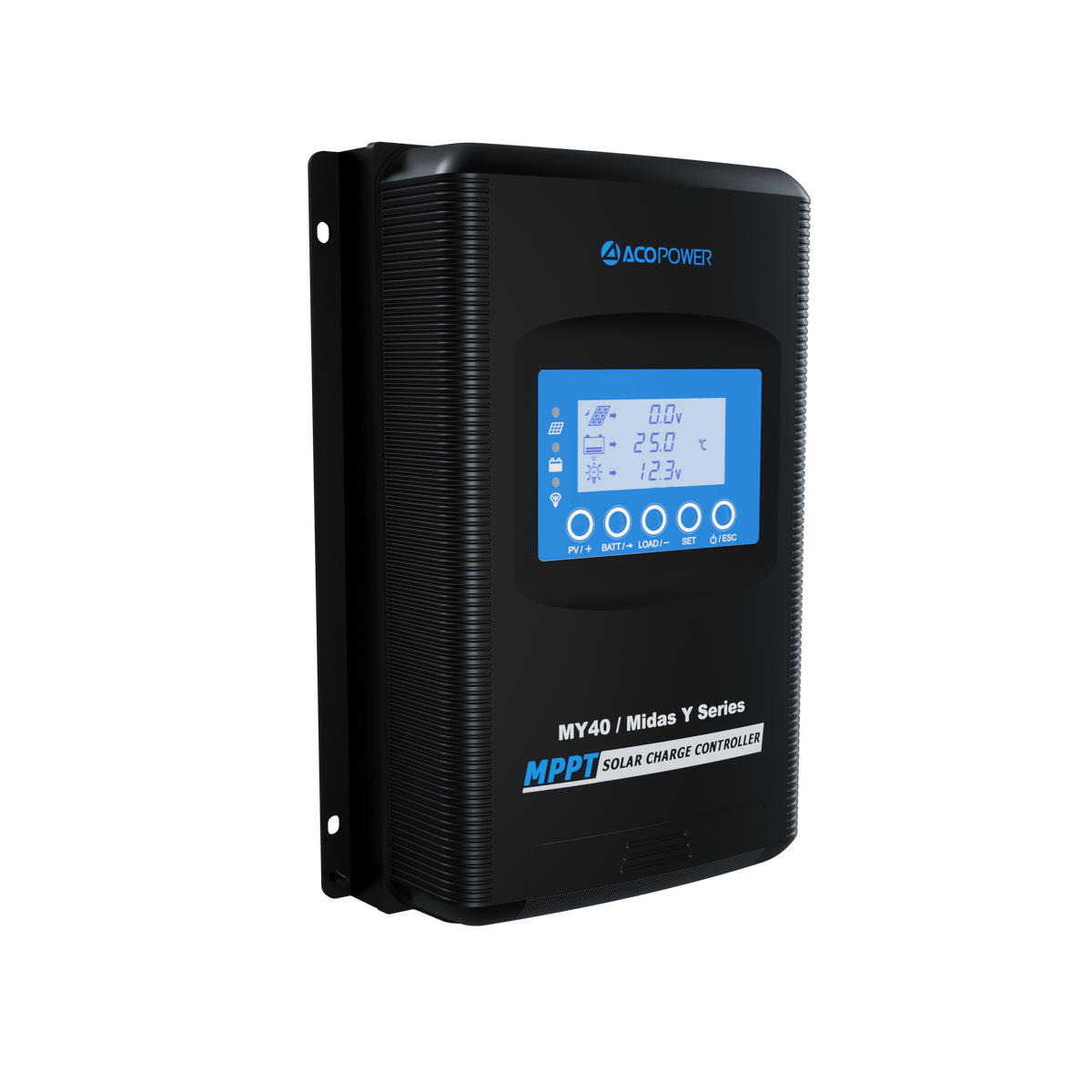 ACOPOWER Midas 40A MPPT Negative Ground Solar Panel Charge Controller LCD Display Controllers Acopower