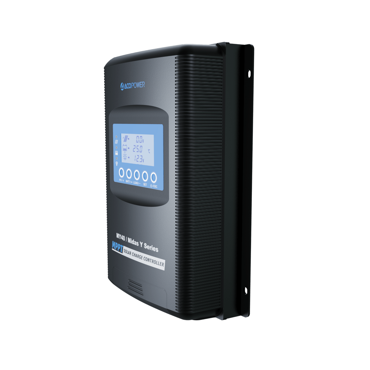 ACOPOWER Midas 40A MPPT Negative Ground Solar Panel Charge Controller LCD Display